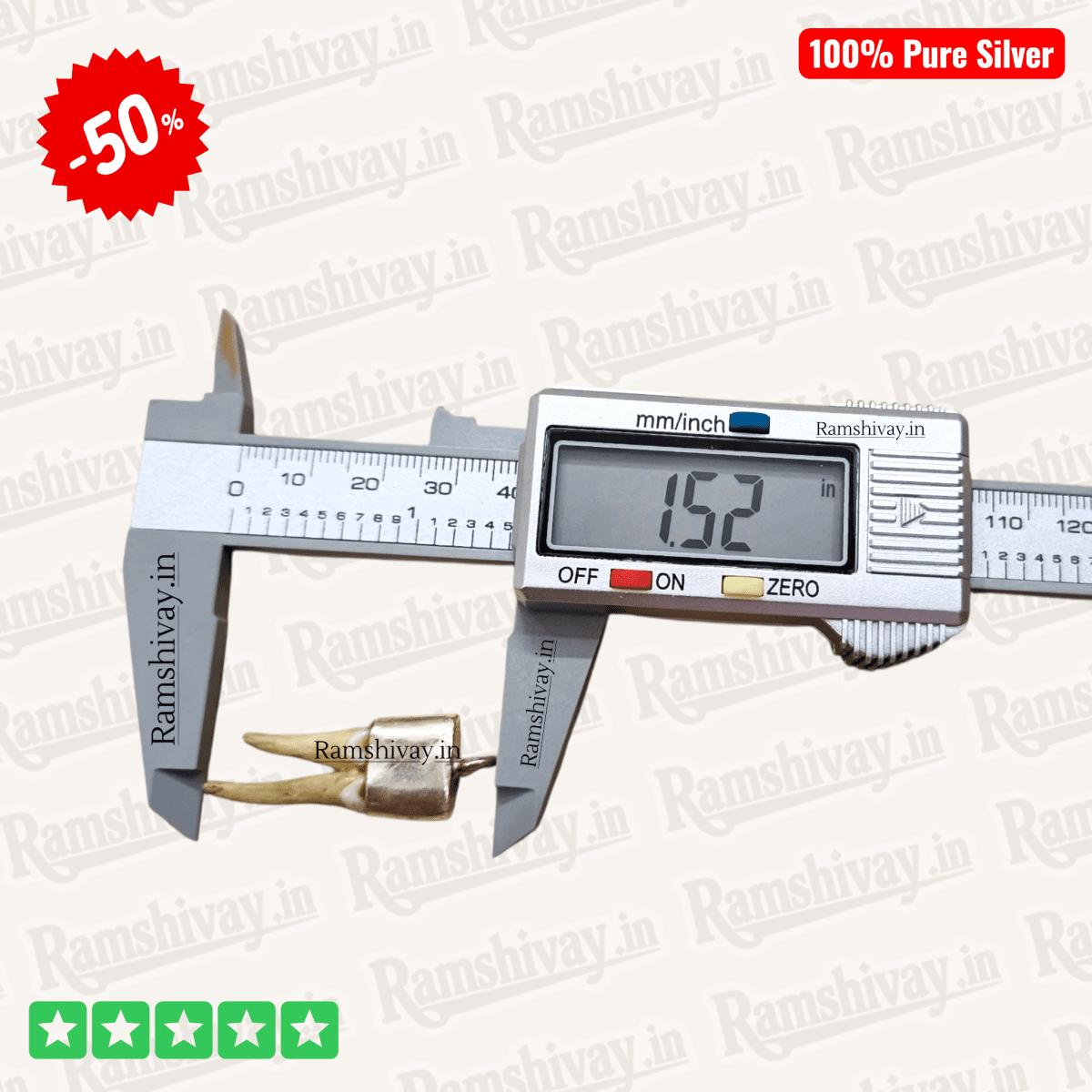 Original Shukar Dant (Wild Boar Teeth) Silver Locket for Baby Under 9 Years with Energised Option | Nazar Protection & Positivity – Ramshivay - Ramshivay