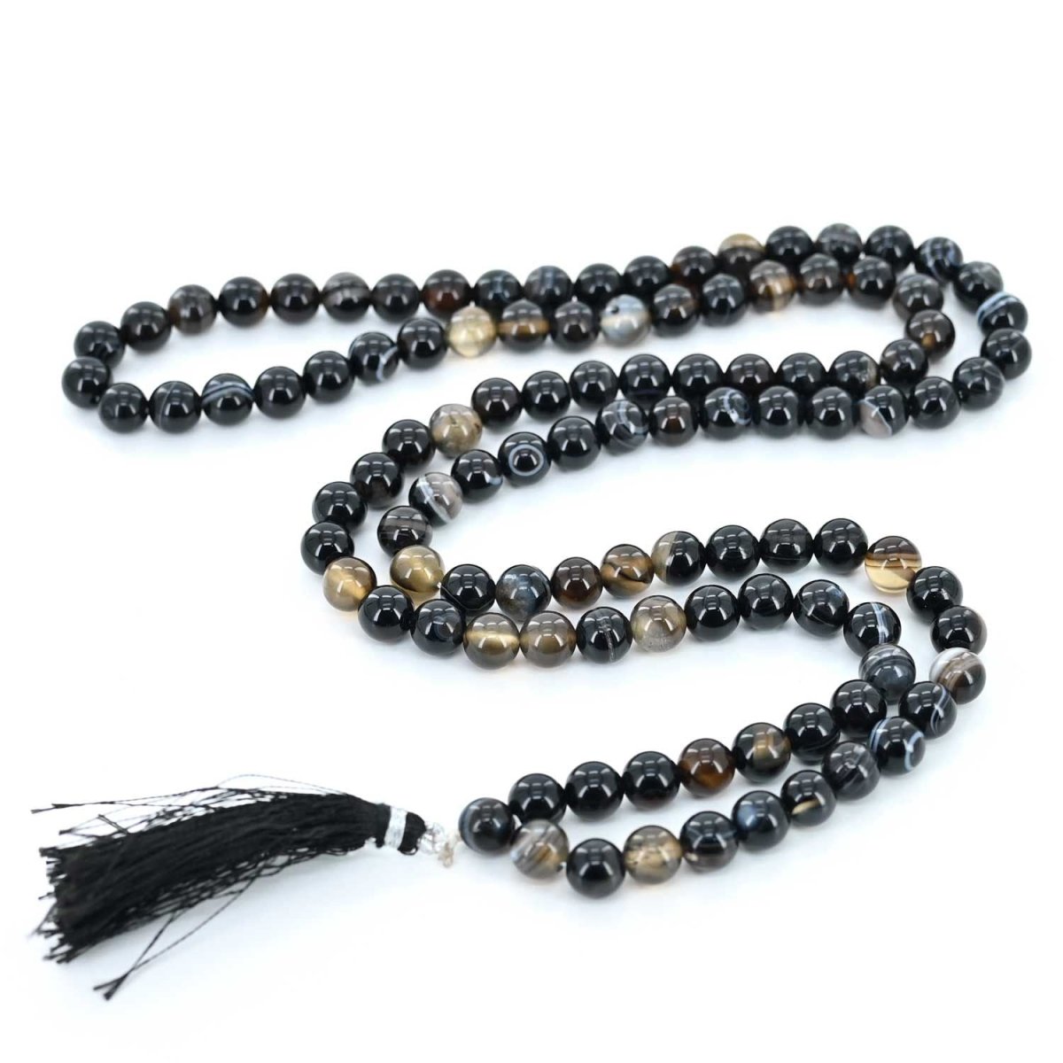 Original Sulemani Hakik Mala 108+1 Beads 8MM with Lab Certificate | Boosts Self - Confidence & Brings Good Fortune – Ramshivay - Ramshivay