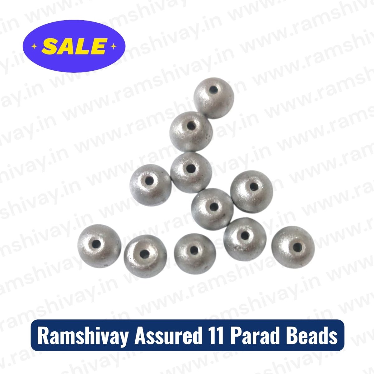 Parad Beads Set of 11 with Lab Certification | 8 - 9MM Beads for Spiritual Healing & Protection – Ramshivay - Ramshivay