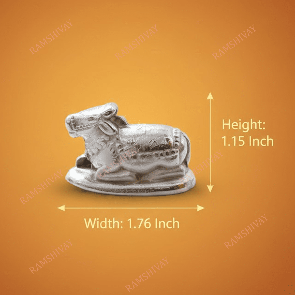 Parad Nandi Idol - Lab Certified Pure Mercury Nandi Bull for Puja – Ramshivay - Ramshivay