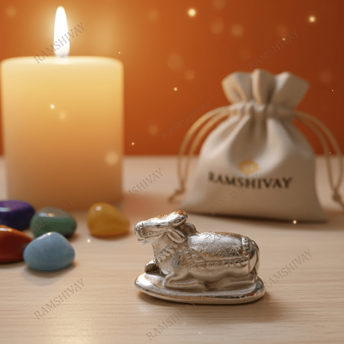 Parad Nandi Idol - Lab Certified Pure Mercury Nandi Bull for Puja – Ramshivay - Ramshivay