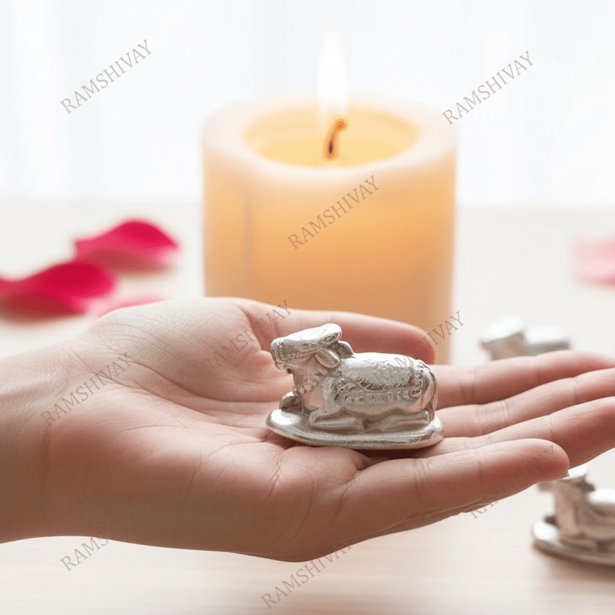 Parad Nandi Idol - Lab Certified Pure Mercury Nandi Bull for Puja – Ramshivay - Ramshivay