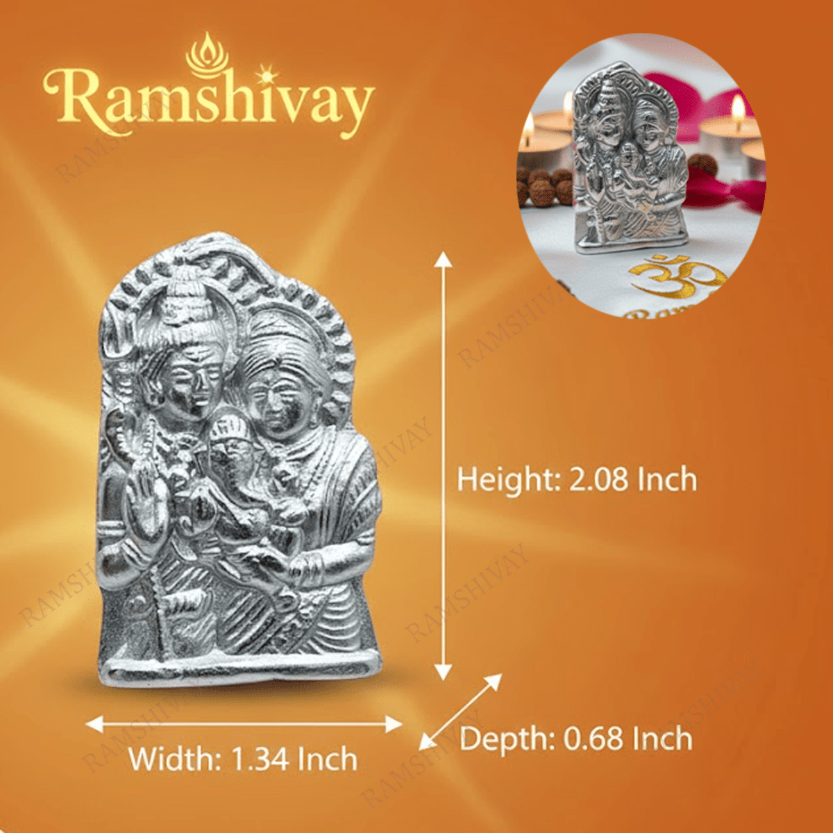 Parad Shiv Pariwar Idol - Lab Certified Pure Mercury Shiv Family – Ramshivay - Ramshivay