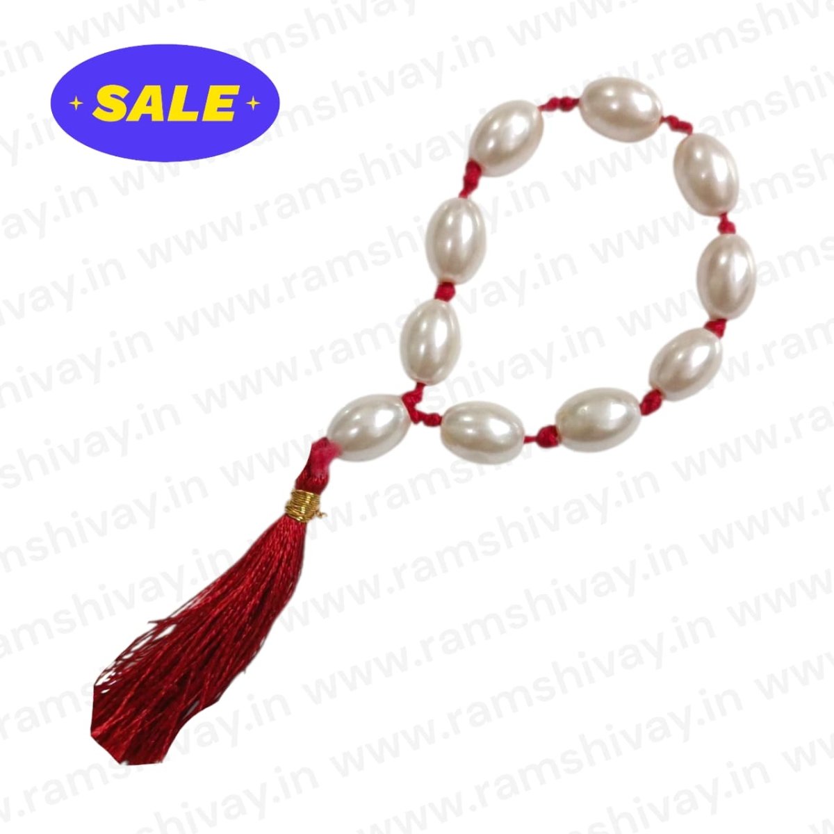 Pearl Finger Mala - 9+1 Beads with Lab Certificate | 11MM Oval Beads for Easy Jaap & Travel – Ramshivay - Ramshivay