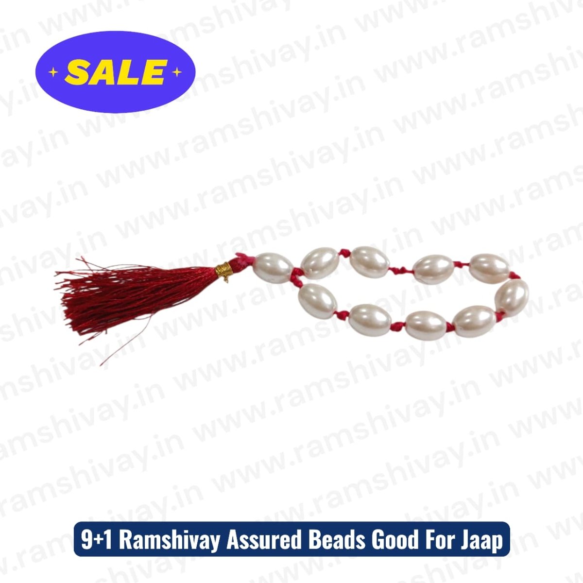 Pearl Finger Mala - 9+1 Beads with Lab Certificate | 11MM Oval Beads for Easy Jaap & Travel – Ramshivay - Ramshivay