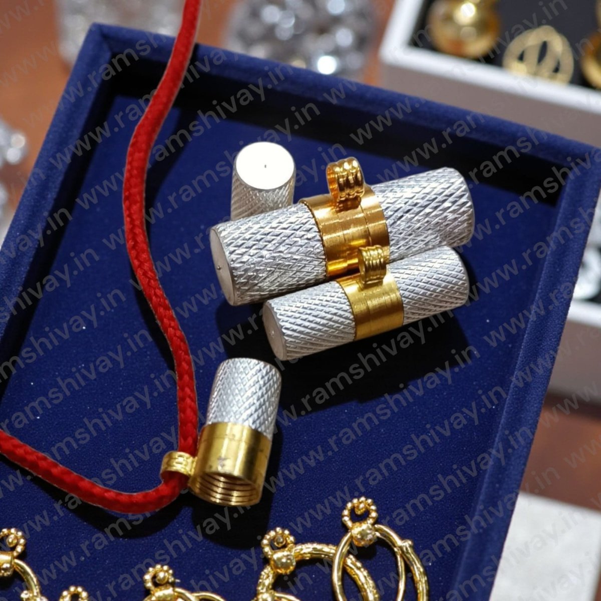 Pure Brass and Silver Metal Taweez with Screw Lock Protection | Spiritual Safeguard Amulet – Ramshivay - Ramshivay