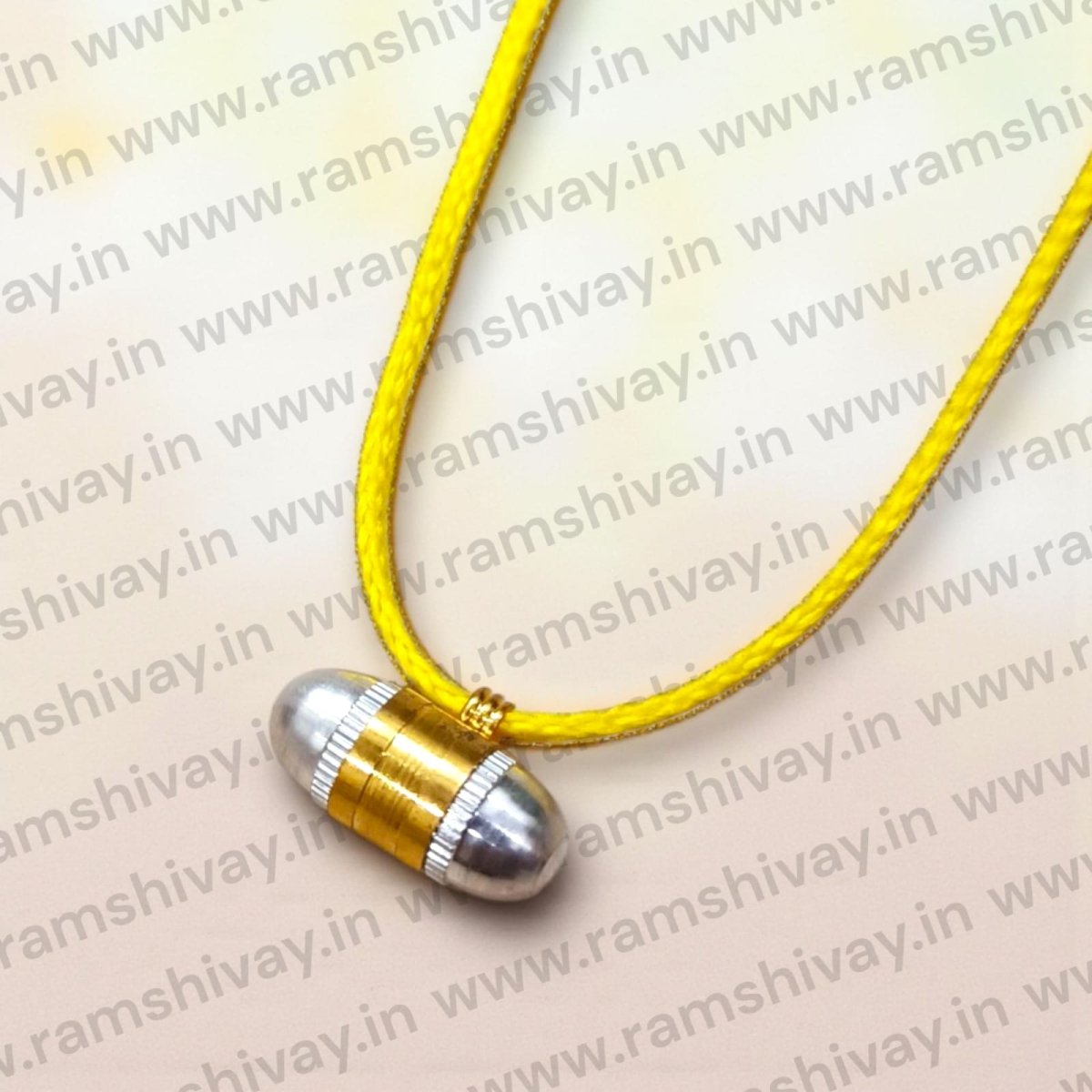 Pure Brass Taweez | Silver Plated Brass Ka Tabiz with Bhojpatra & Thread | Spiritual Protection Amulet – Ramshivay - Ramshivay