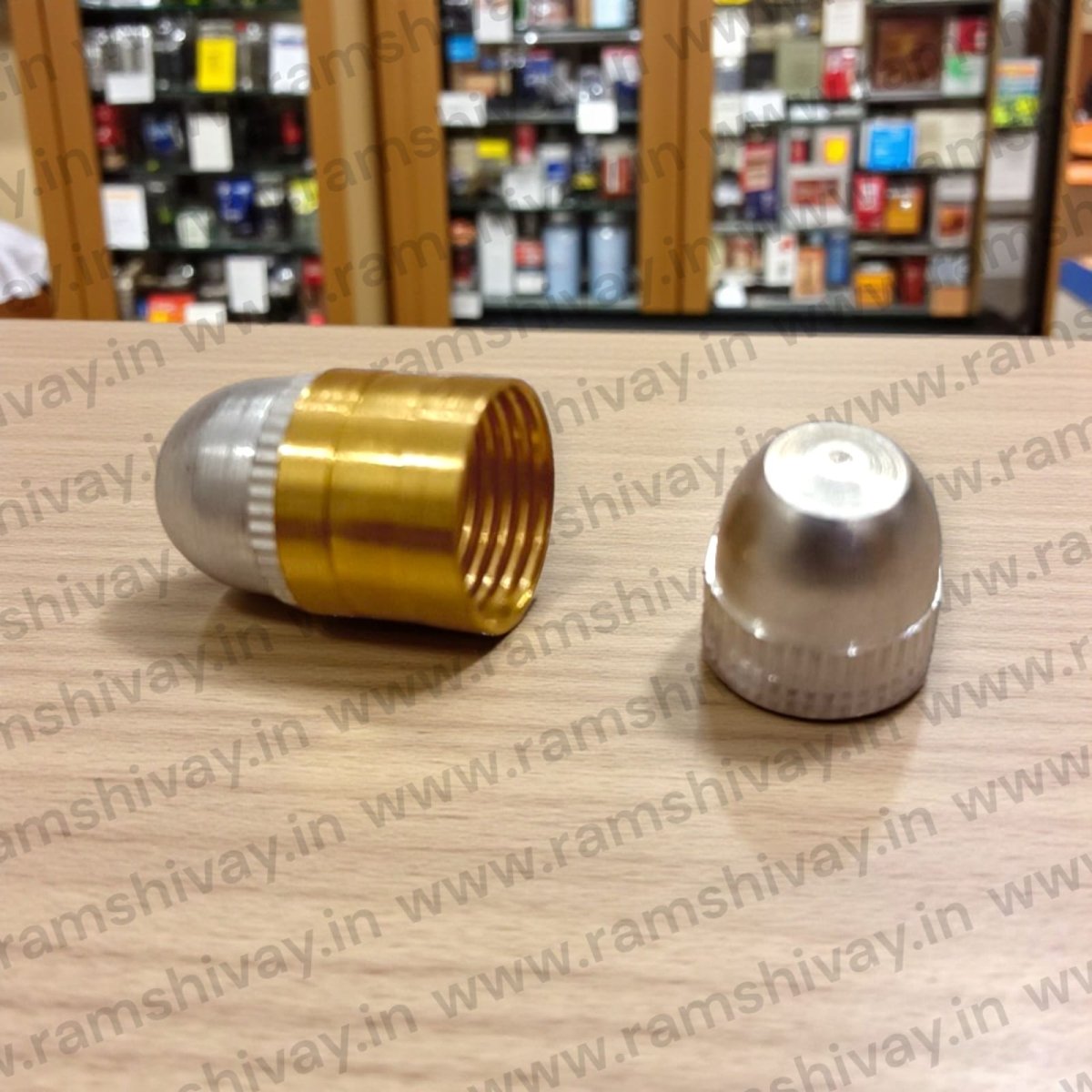 Pure Brass Taweez | Silver Plated Brass Ka Tabiz with Bhojpatra & Thread | Spiritual Protection Amulet – Ramshivay - Ramshivay