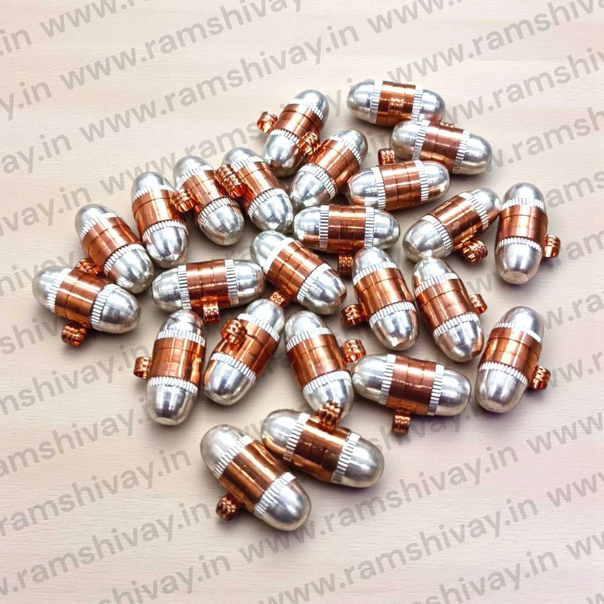 Pure Copper Taweez | Silver Plated Tambe Ka Tabiz with Bhojpatra & Thread | Spiritual Protection Amulet – Ramshivay - Ramshivay