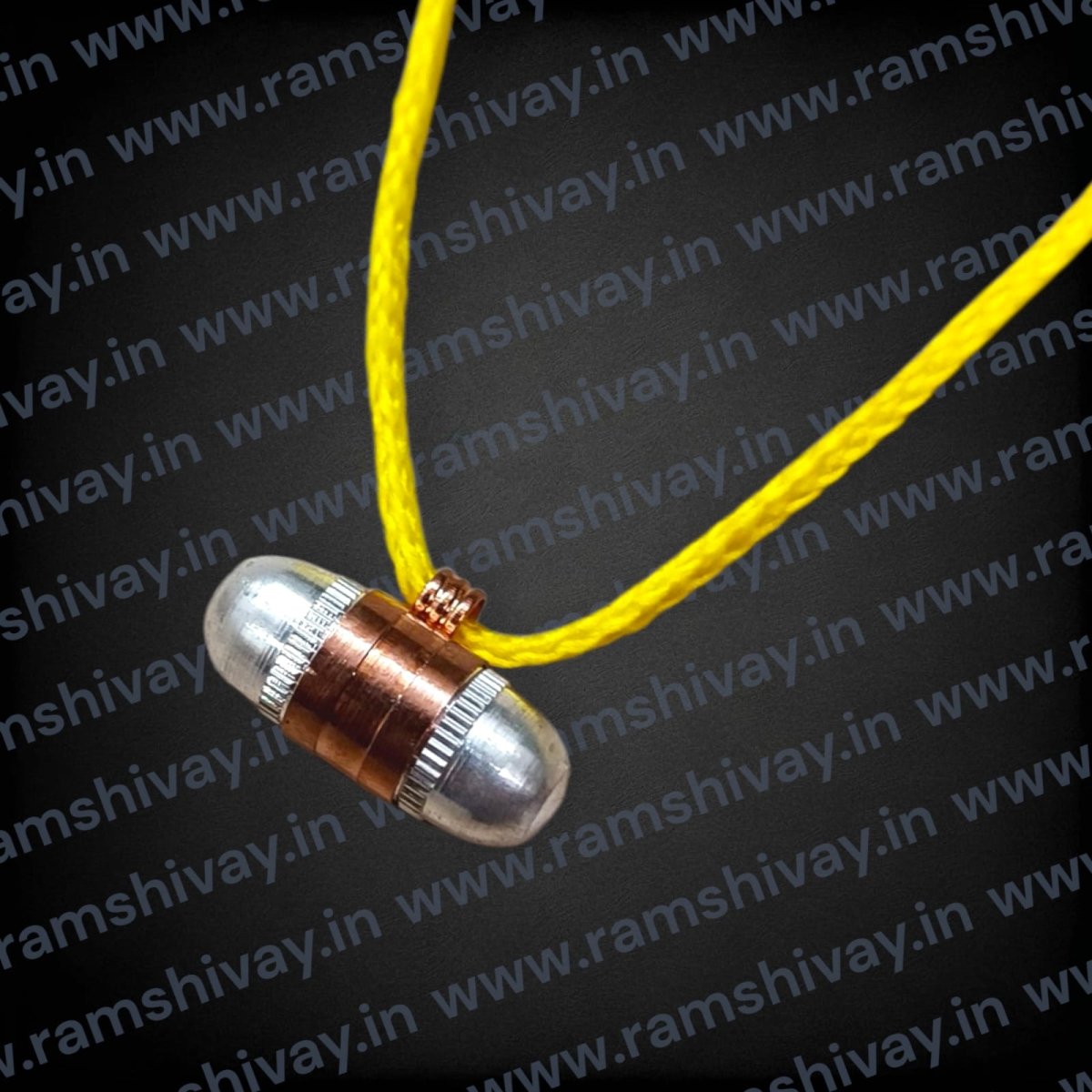 Pure Copper Taweez | Silver Plated Tambe Ka Tabiz with Bhojpatra & Thread | Spiritual Protection Amulet – Ramshivay - Ramshivay