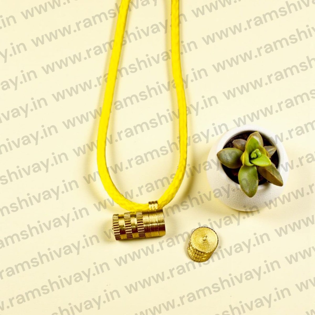 Pure Golden Turkish Style Taweez with Screw Lock Protection | Spiritual Safeguard Amulet – Ramshivay - Ramshivay