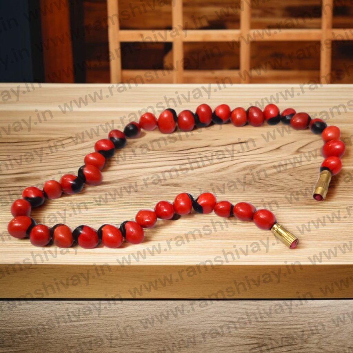 Red Gunja (Ratti/Chirmi) Bracelet with Lab Certificate & Screw Lock | Protection & Energy Balance – Ramshivay - Ramshivay