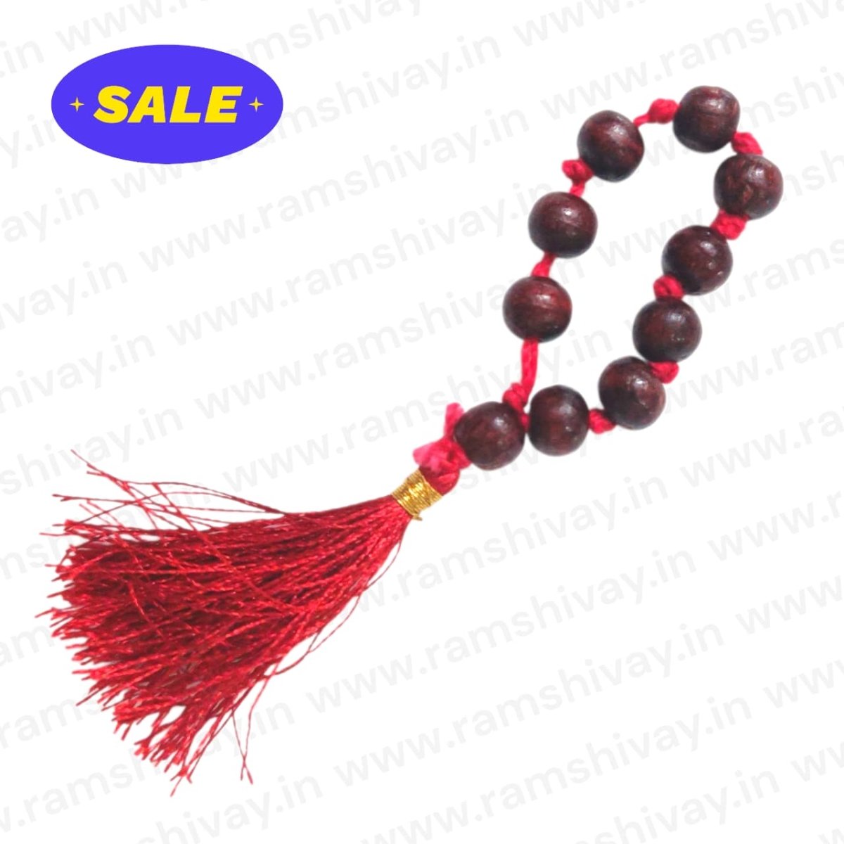 Red Sandalwood Finger Mala 9+1 Beads with Lab Certificate | Easy Pocket Jaap – Ramshivay - Ramshivay