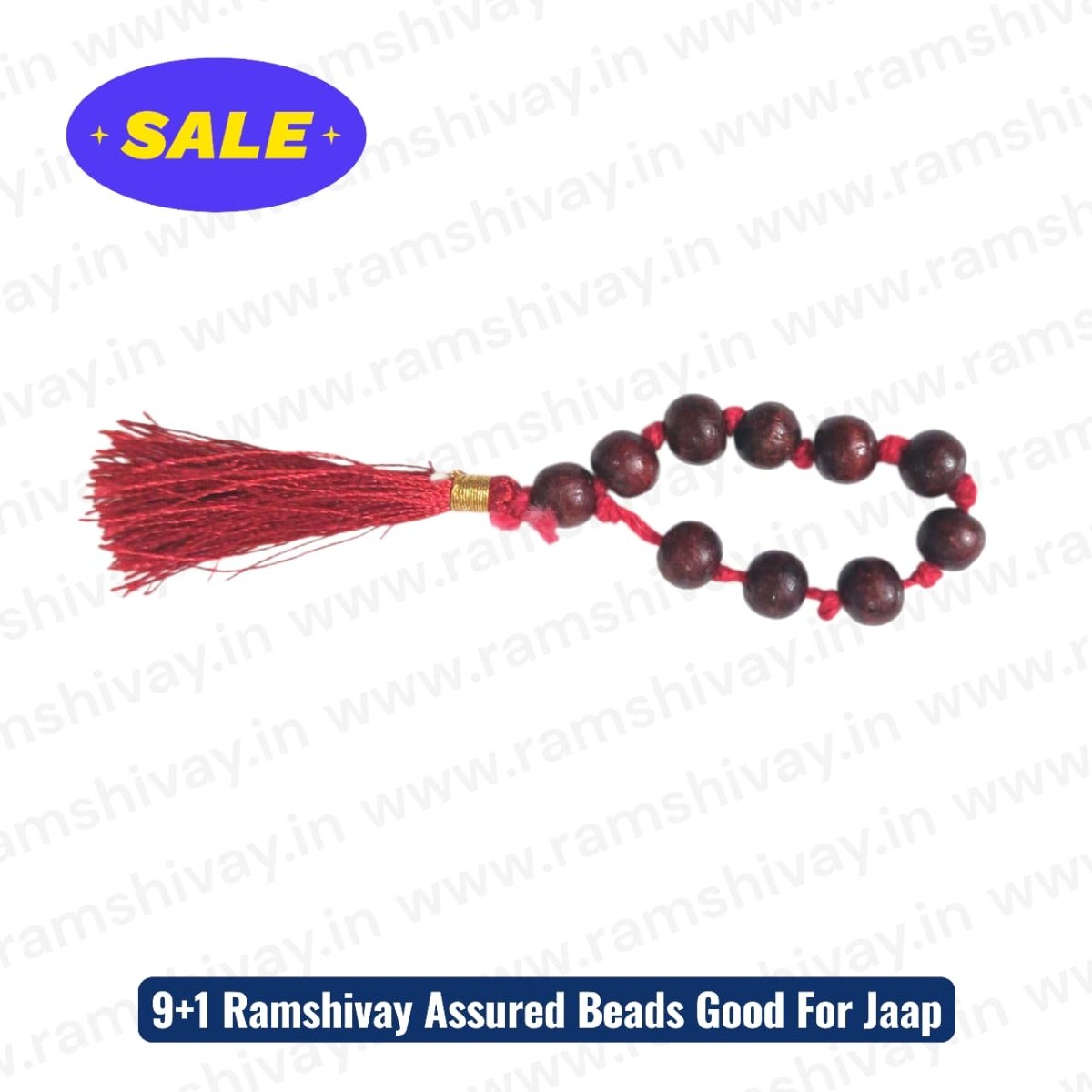 Red Sandalwood Finger Mala 9+1 Beads with Lab Certificate | Easy Pocket Jaap – Ramshivay - Ramshivay
