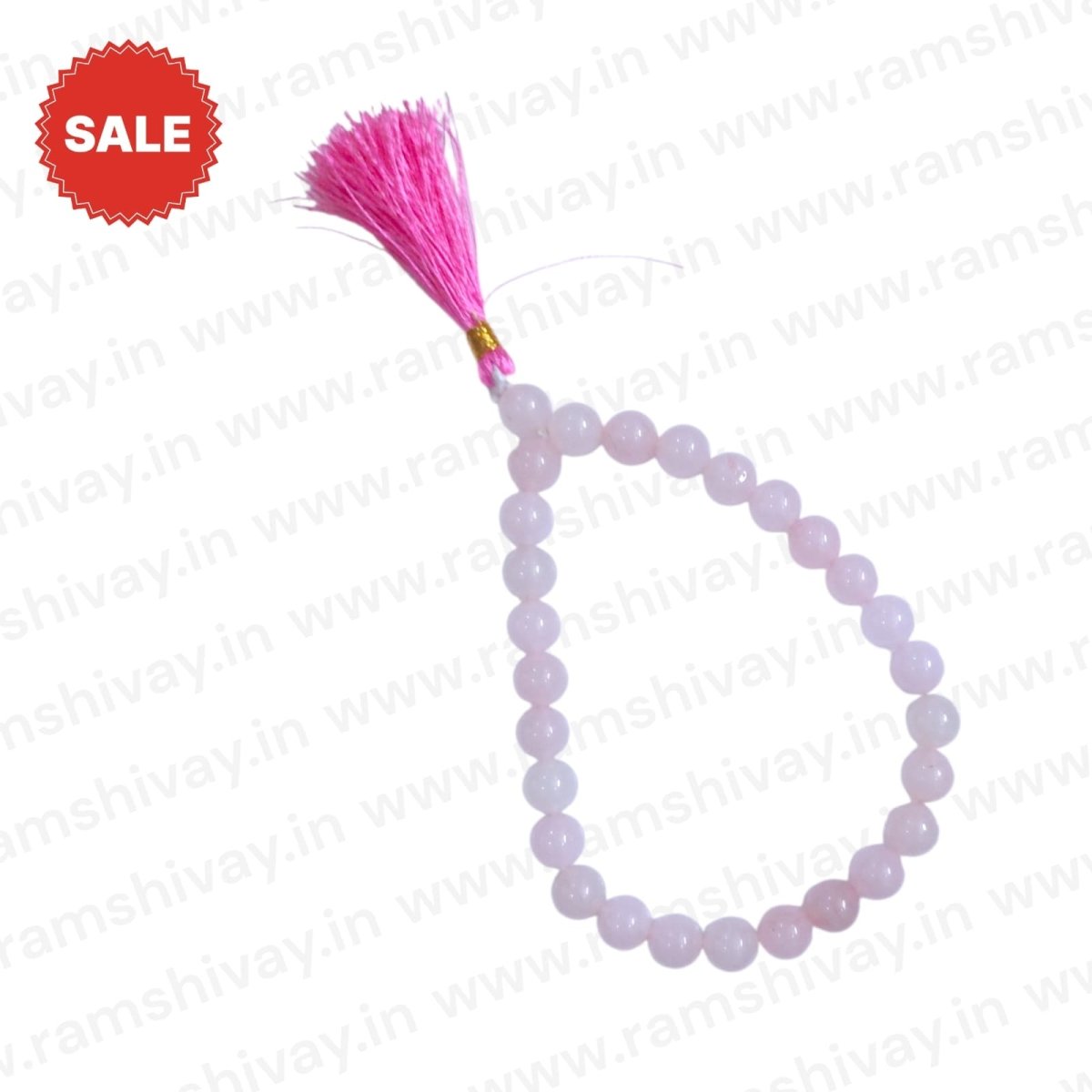 Rose Quartz Mala 27+1 Beads 8MM with Lab Certificate | for Love, Healing & Emotional Balance – Ramshivay - Ramshivay