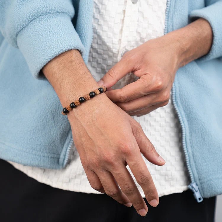 Rudraksha Karungali Bracelet (8mm) with Lab Certificate for Protection – Ramshivay - Ramshivay