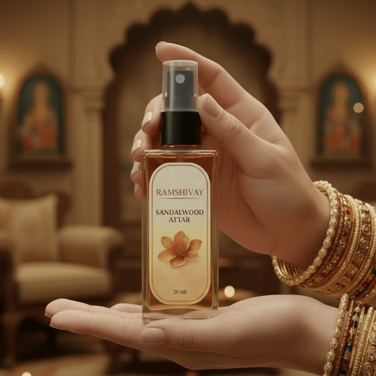 Sandalwood Chandan Spray Attar - 20ml (Pack of 5) for Puja – Ramshivay - Ramshivay