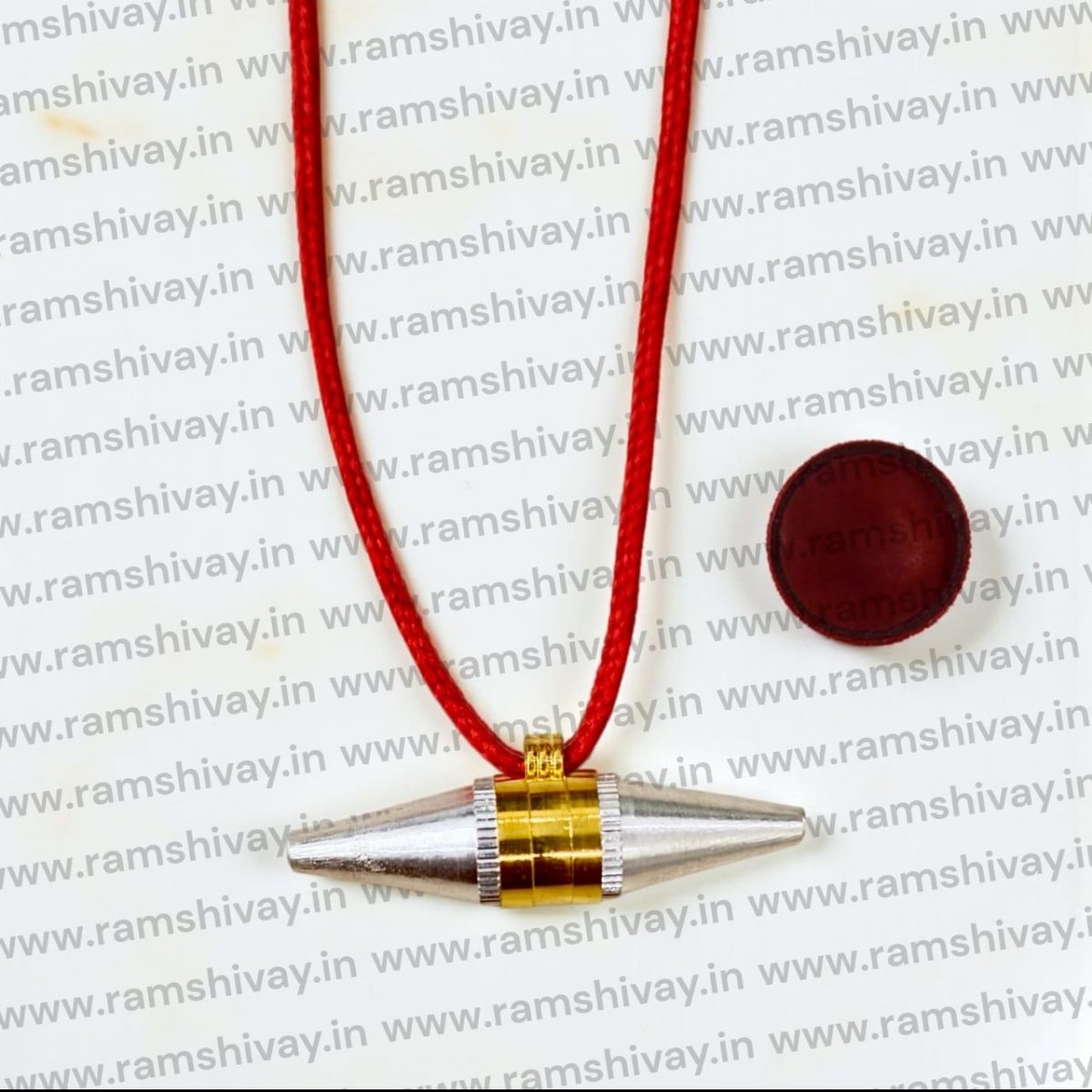 Silver & Brass Metal Taweez with Screw Lock Protection | Spiritual Safeguard Amulet – Ramshivay - Ramshivay