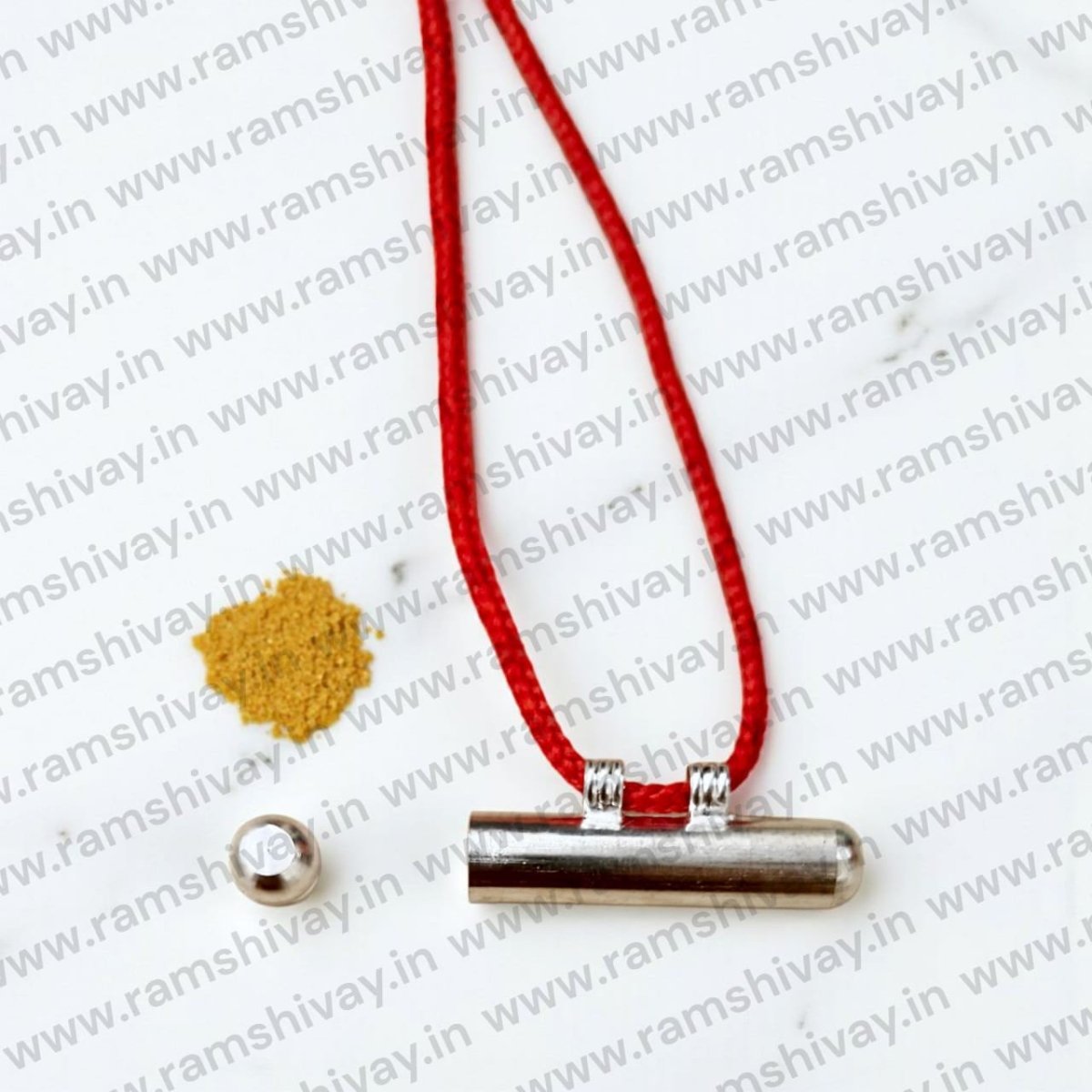 Silver Metal Taweez & Capsule Style Taweez with Free Thread & Bhojpatra | Double Hook Protection & Good Luck – Ramshivay - Ramshivay