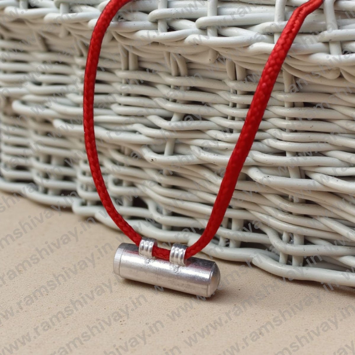 Silver Metal Taweez with Screw Lock Protection | 2 Hooks Safety for Spiritual Protection – Ramshivay - Ramshivay