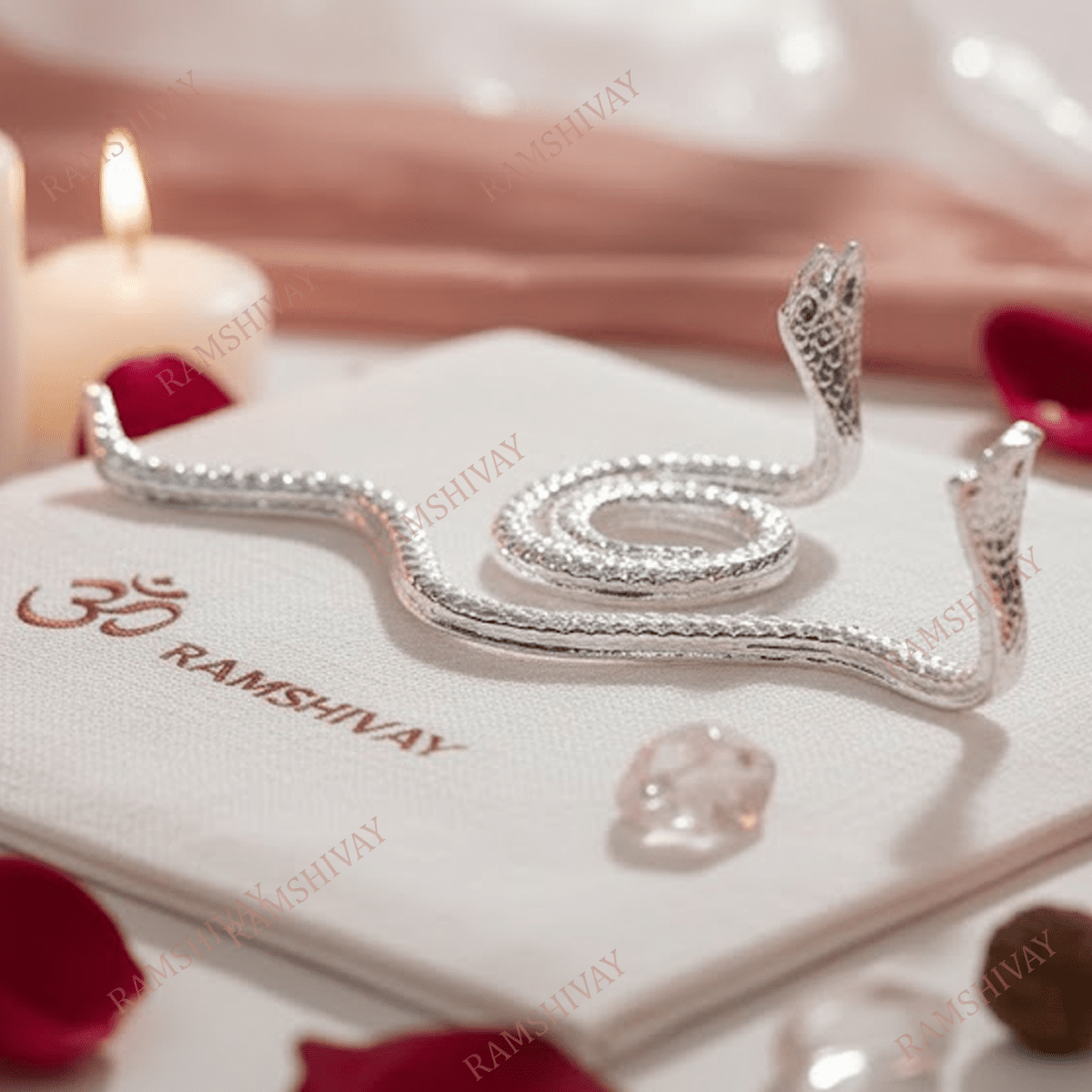 Silver Naag Nagin Joda - Pure Metal Craft for Bhumi Pujan & Kaal Sarp Dosh – Ramshivay - Ramshivay