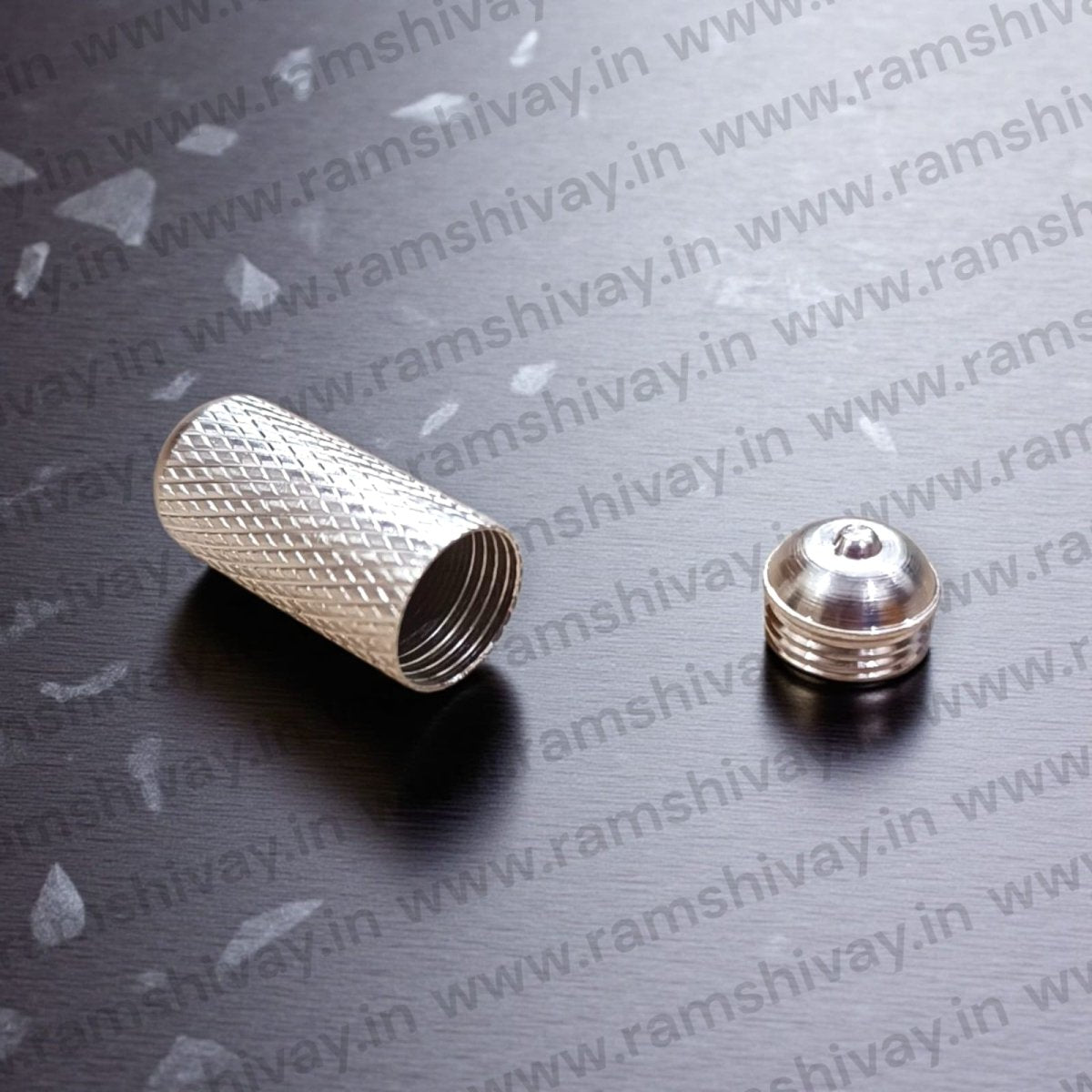 Silver Taweez | Silver Metal Plated Tabiz with Bhojpatra & Thread | Spiritual Protection Amulet – Ramshivay - Ramshivay