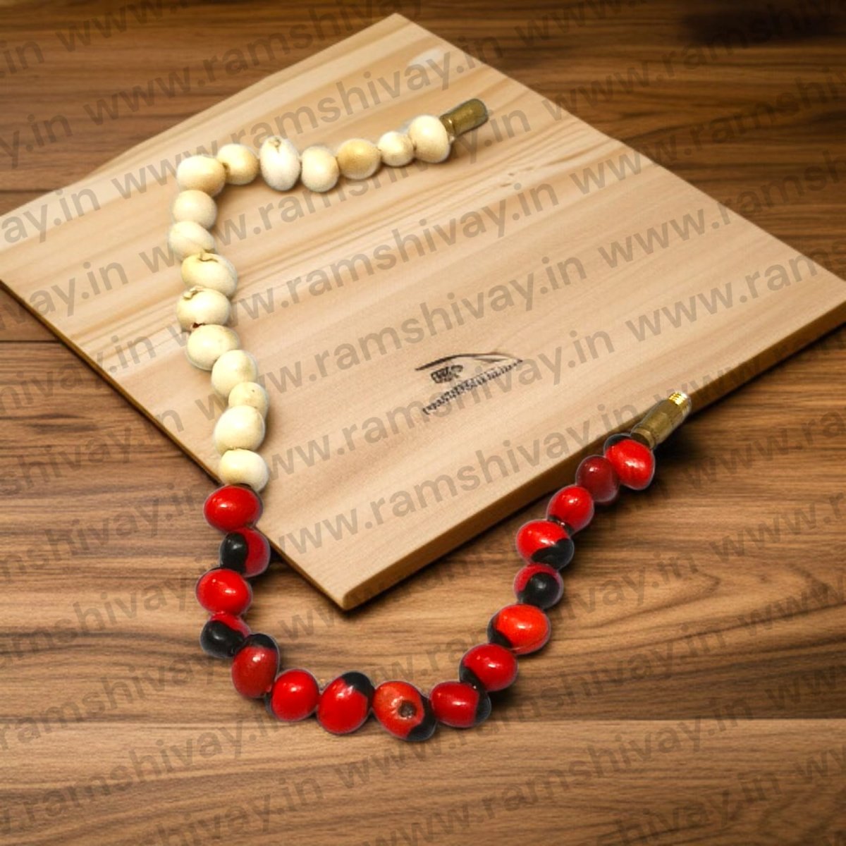 Stylish Chirmi Bracelet (Gunja Bracelet) White & Red Beads with Lab Certificate | For Luck, Prosperity & Protection – Ramshivay - Ramshivay