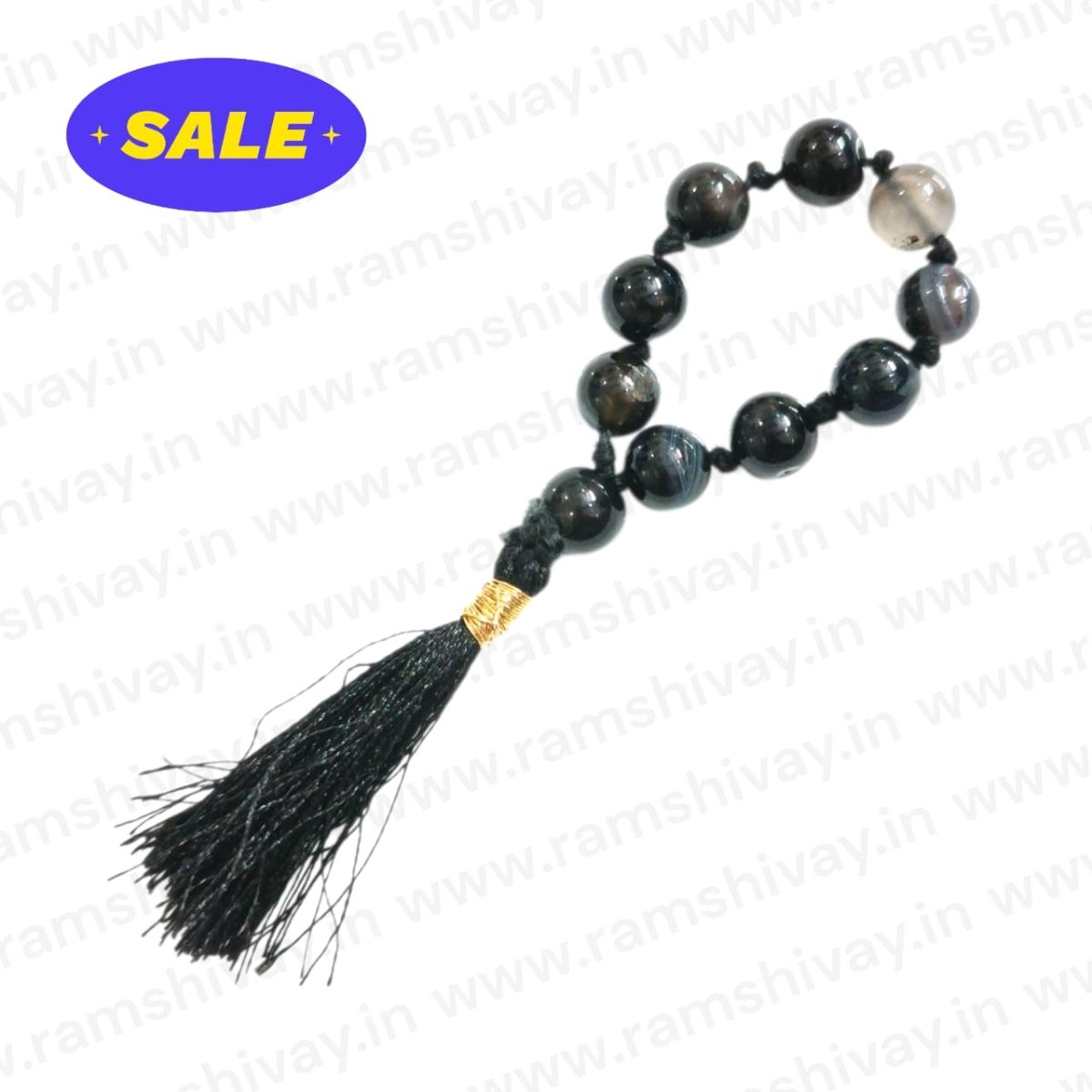 Sulemani Hakik Finger Mala - 9+1 Beads with Lab Certificate | Easy Jaap & Travel - Friendly – Ramshivay - Ramshivay