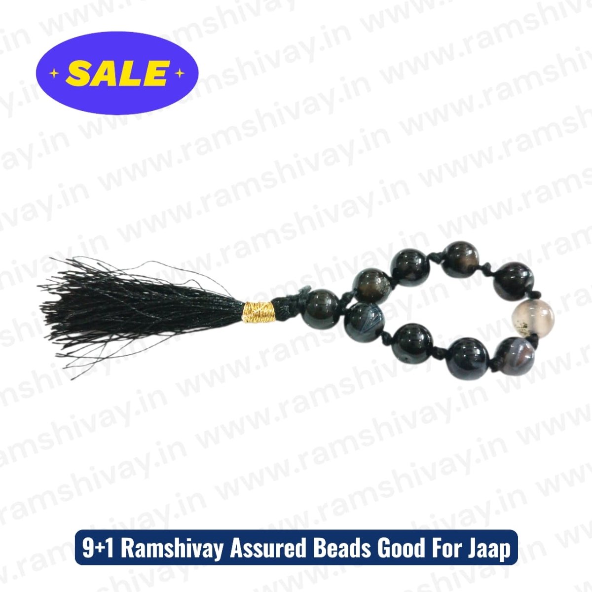Sulemani Hakik Finger Mala - 9+1 Beads with Lab Certificate | Easy Jaap & Travel - Friendly – Ramshivay - Ramshivay