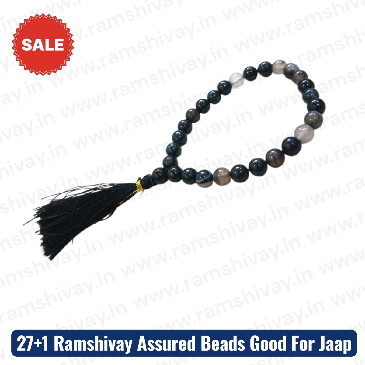 Sulemani Hakik Mala 27+1 Beads 8MM with Lab Certificate | Boosts Self - Confidence & Brings Good Fortune – Ramshivay - Ramshivay