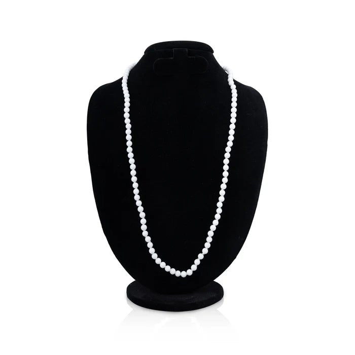 White Agate Mala 108+1 Beads with Lab Certificate | 8mm Safed Hakik Mala for Jaap & Wearing – Ramshivay - Ramshivay