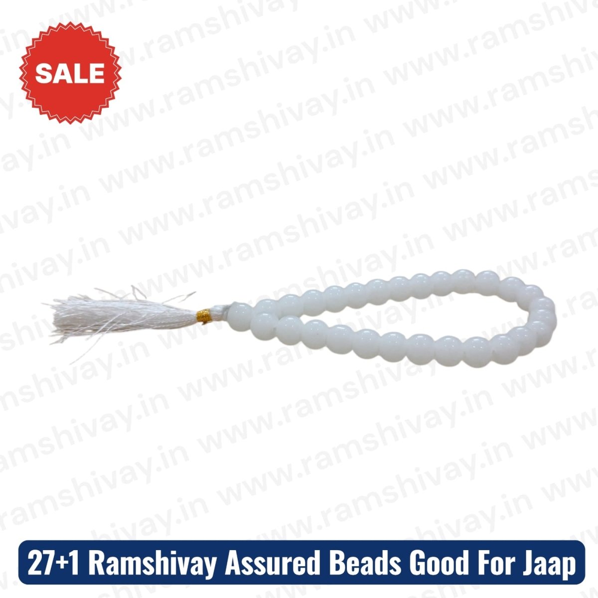 White Agate Mala 27+1 Beads with Lab Certificate | For Jaap & Daily Wear – Ramshivay - Ramshivay
