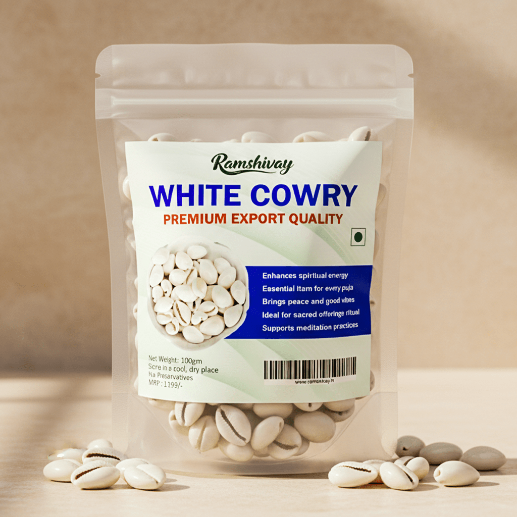White Cowrie Shells with 100gm Pack | Pooja & Remedies – Ramshivay - Ramshivay