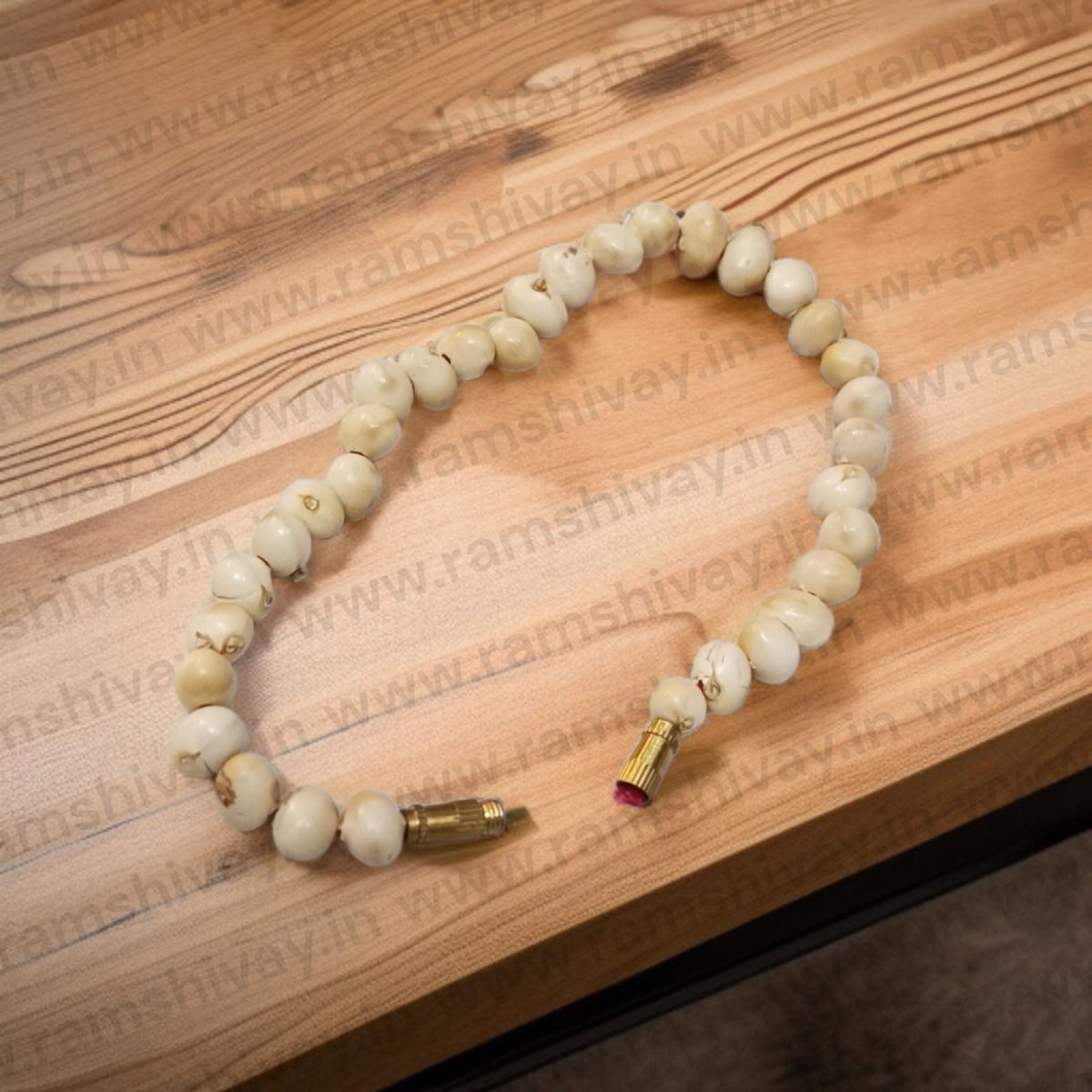 White Gunja Bracelet (Safed Chirmi Bracelet) 5MM Beads with Lab Certificate | For Peace, Luck & Protection – Ramshivay - Ramshivay