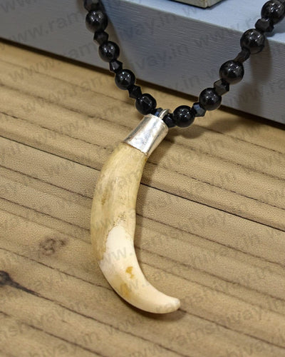 Jungali Suar Ka Dant (Shukar Dant) with Pure Silver Locket – Lab Certified for Protection, Prosperity & Courage