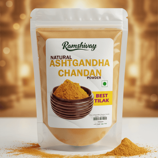 Ashtagandha with Kesar & Chandan | Herbal Tilak/Tika for Pooja, Meditation & Rituals – Ramshivay - Ramshivay