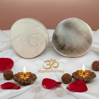 Big Size Gomti Chakra Set of 2 - Natural Healing for Wealth & Protection – Ramshivay