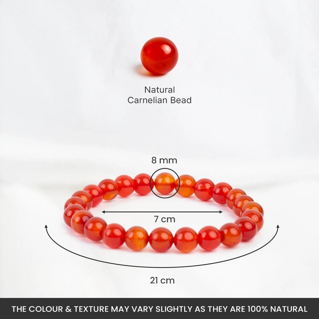 Carnelian Bracelet with Lab Certification | Balances Mangal Dosh & Energy – Ramshivay - Ramshivay
