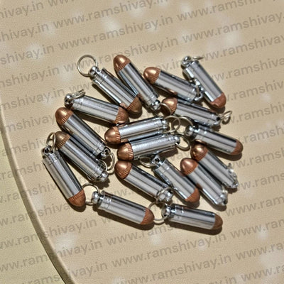 Copper Taweez with White Metal Bullet Style Tabiz and Screw Lock – Ramshivay