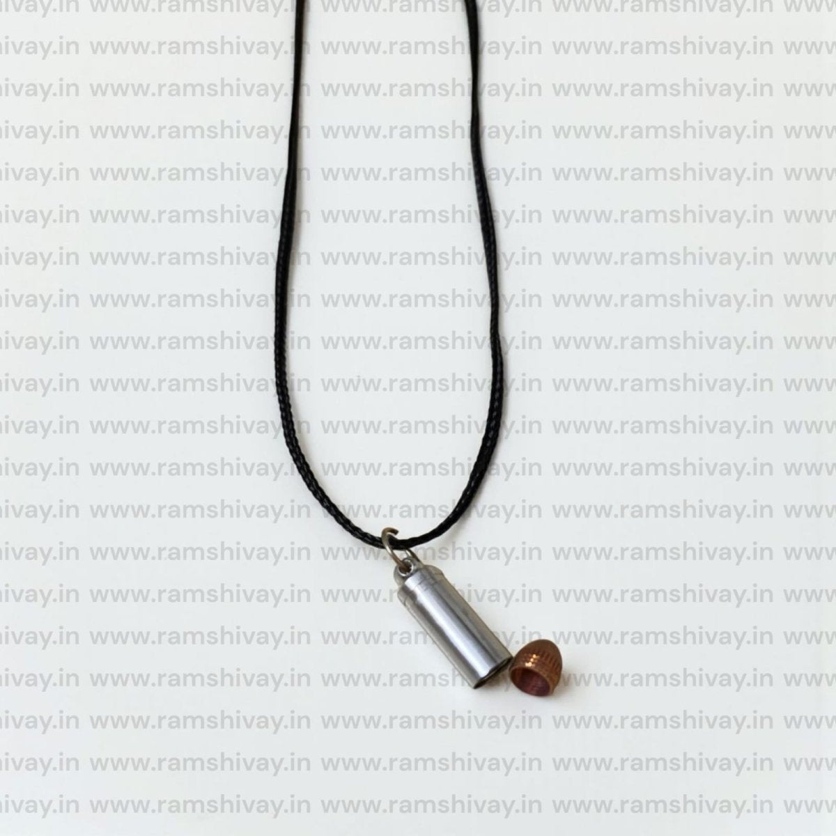 Copper Taweez with White Metal | Bullet Style Taweez with Screw Lock Protection | Spiritual Safeguard Amulet – Ramshivay - Ramshivay