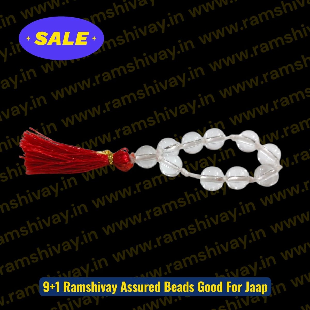 Crystal Finger Mala - 9+1 Beads | 8MM Sphatik Mala with Lab Certificate | Easy Jaap & Travel Use – Ramshivay - Ramshivay