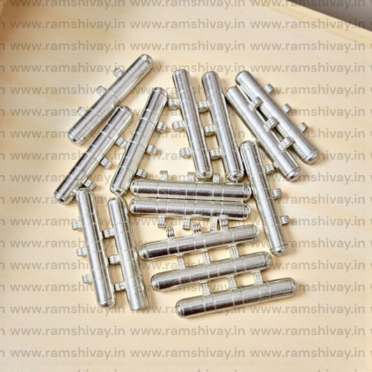 Extra Large Silver Capsule Taweez | Long Taweez with Screw Lock - 3 Hooks Protection | Spiritual Safeguard Amulet – Ramshivay - Ramshivay