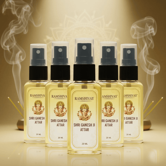 Ganesh Ji Spray Attar - 20ml (Pack of 5) Floral Fragrance for Puja – Ramshivay - Ramshivay