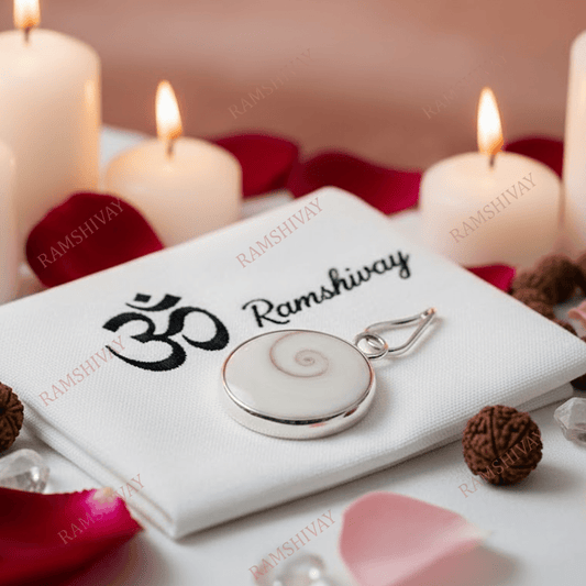 Gomti Chakra Pendant in Red Thread - Sacred Shield for Wealth & Prosperity – Ramshivay - Ramshivay