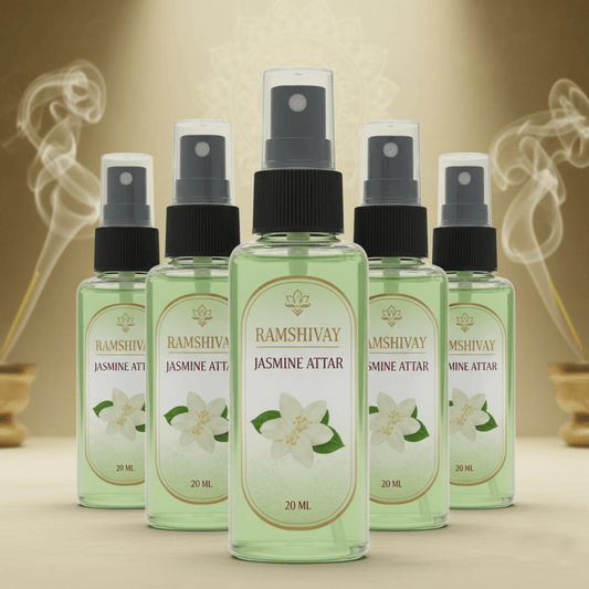 Jasmine Spray Attar - 20ml (Pack of 5) Floral Fragrance for Puja – Ramshivay - Ramshivay