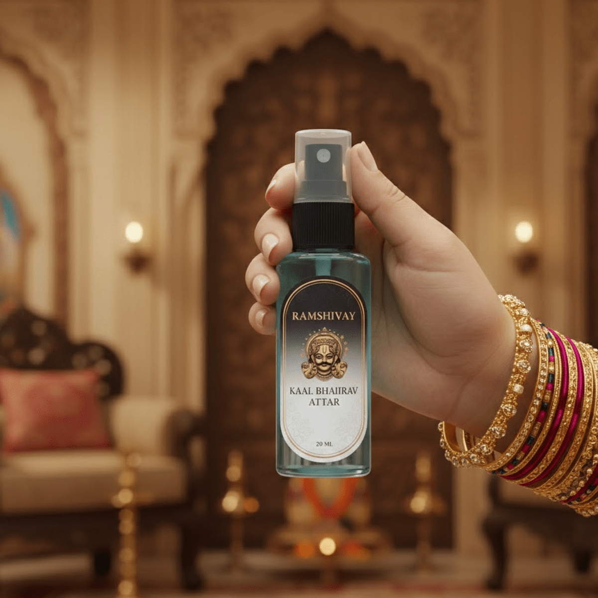 Kaal Bhairav Ji Spray Attar - 20ml (Pack of 5) Floral Fragrance for Puja – Ramshivay - Ramshivay