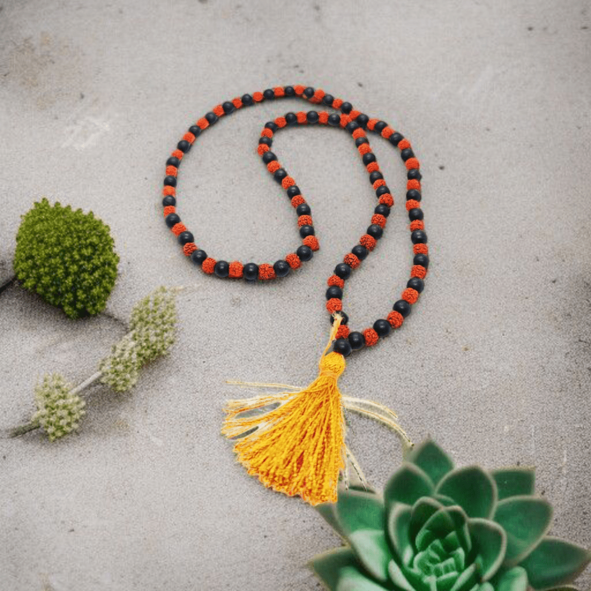 Karungali Rudraksha Mala 8MM with Lab Certificate | 108+1 Beads for Strength, Focus & Spiritual Growth – Ramshivay - Ramshivay