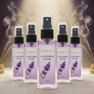 Lavender Spray Attar - 20ml (Pack of 5) Floral Fragrance for Puja – Ramshivay