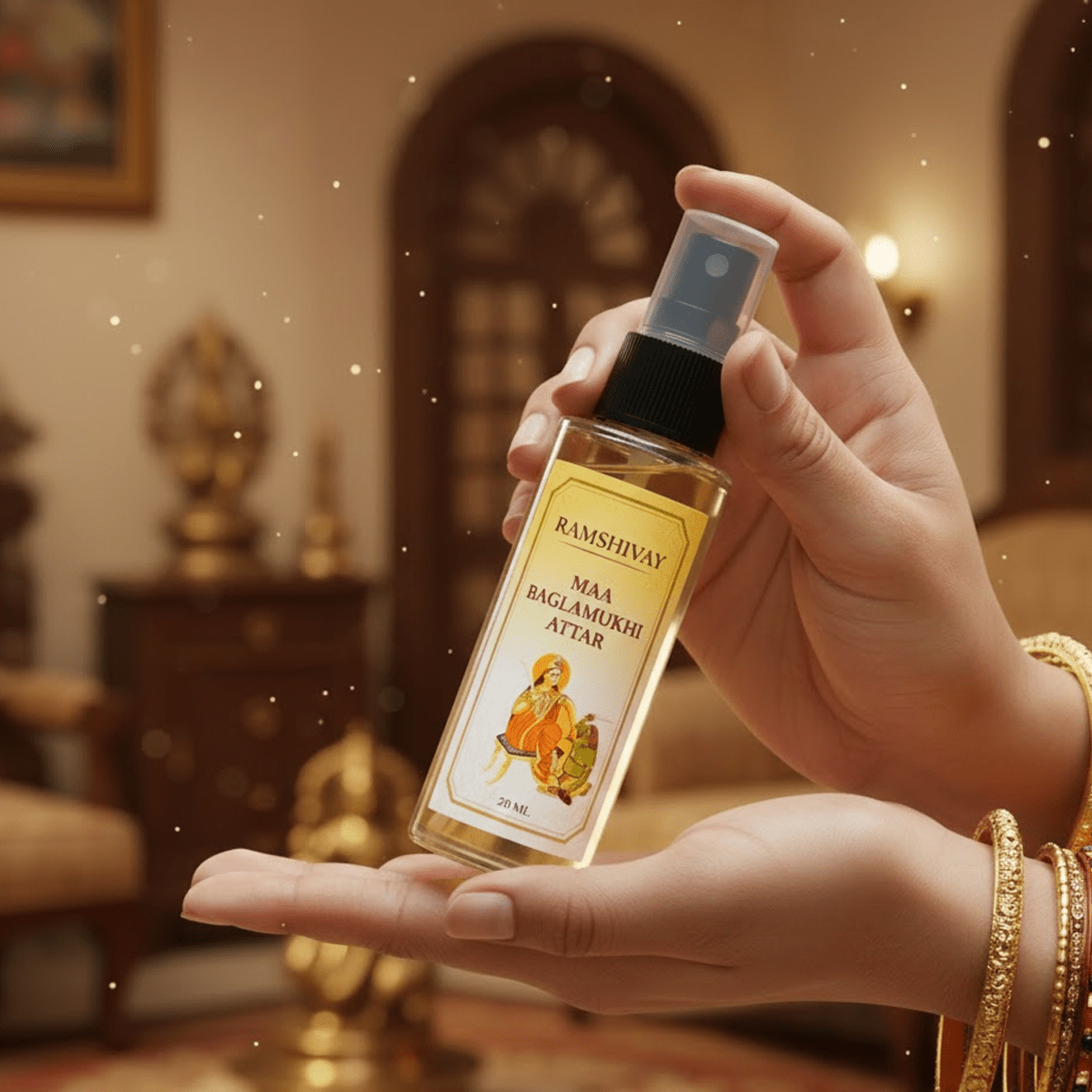 Maa Baglamukhi Spray Attar - 20ml (Pack of 5) Floral Fragrance for Puja – Ramshivay - Ramshivay
