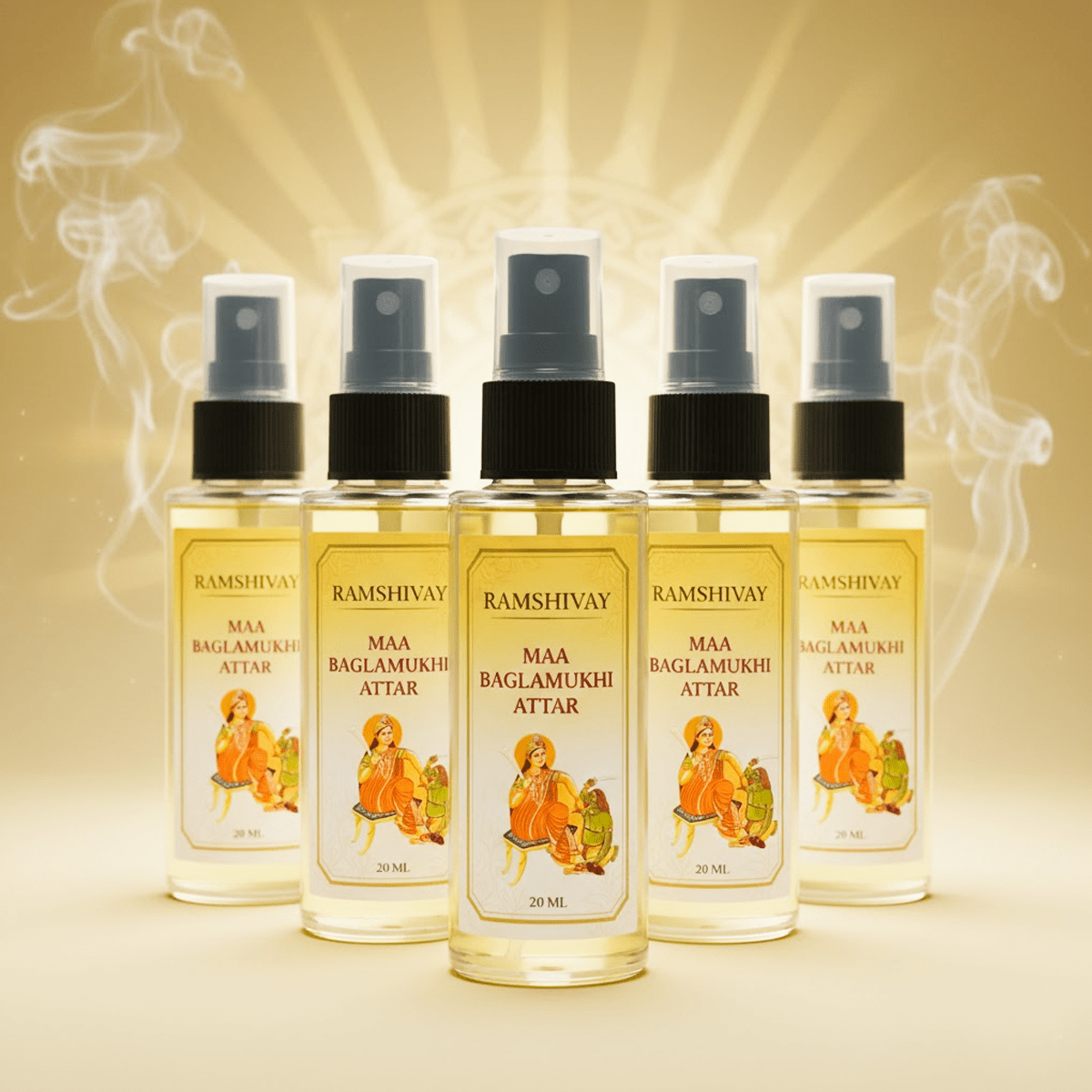 Maa Baglamukhi Spray Attar - 20ml (Pack of 5) Floral Fragrance for Puja – Ramshivay - Ramshivay